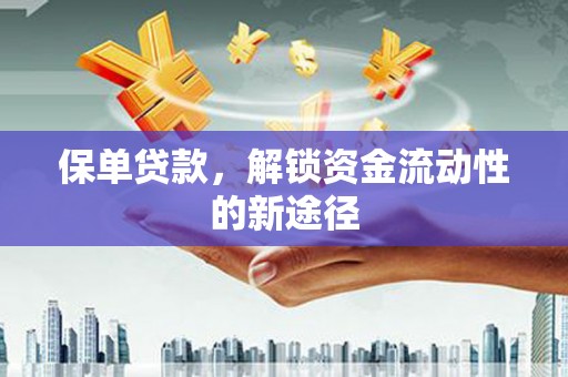 龙潭保单贷款，解锁资金流动性的新途径