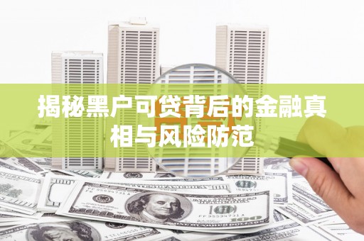 安乐揭秘黑户可贷背后的金融真相与风险防范