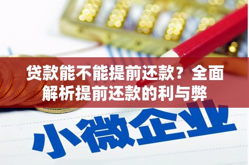 振兴贷款能不能提前还款？全面解析提前还款的利与弊
