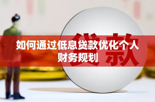 新河如何通过低息贷款优化个人财务规划