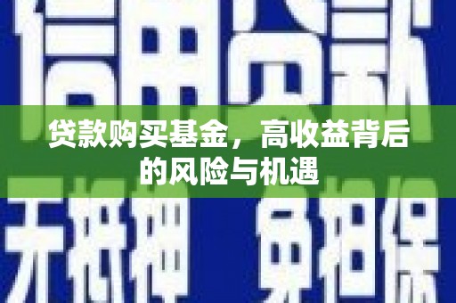 甘谷贷款购买基金，高收益背后的风险与机遇