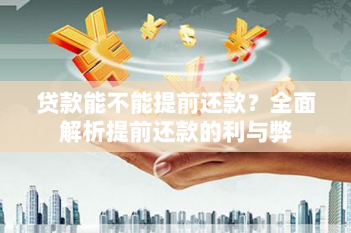 宜丰贷款能不能提前还款？全面解析提前还款的利与弊