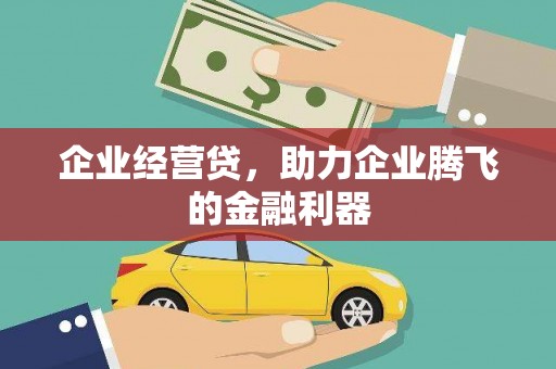 东台企业经营贷，助力企业腾飞的金融利器
