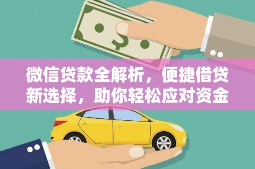 镇巴微信贷款全解析，便捷借贷新选择，助你轻松应对资金需求